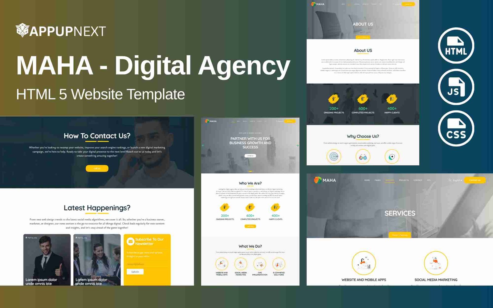 MAHA - Digital Agency - HTML 5 Website Template