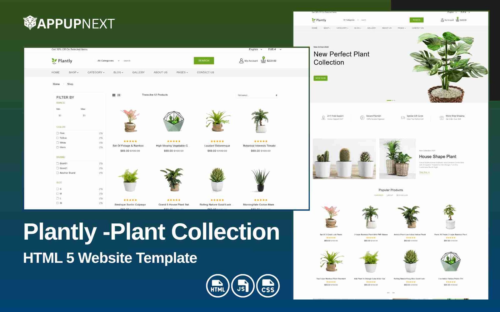 Plantly -Plant Collection- HTML 5 Website Template