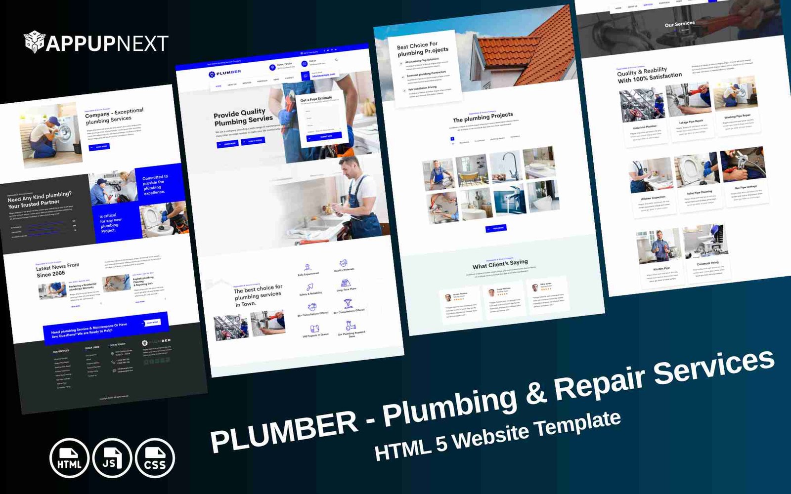 PLUMBER - Plumbing & Repair Services - HTML 5 Website Template - v2