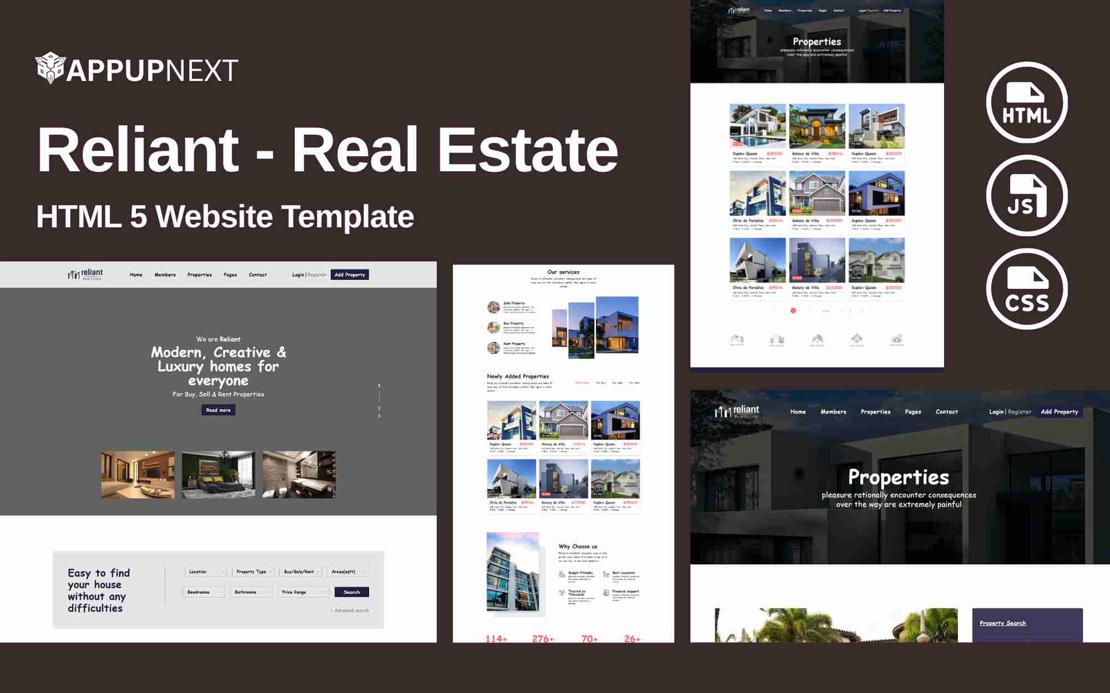 Reliant - Real Estate - HTML 5 Website Template - 1