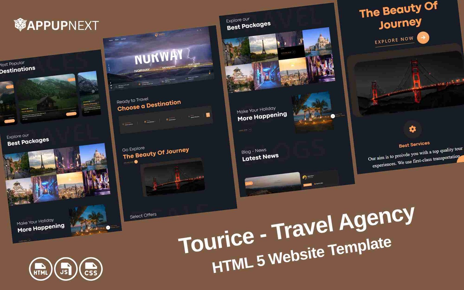 Tourice - Travel Agency - HTML 5 Website Template