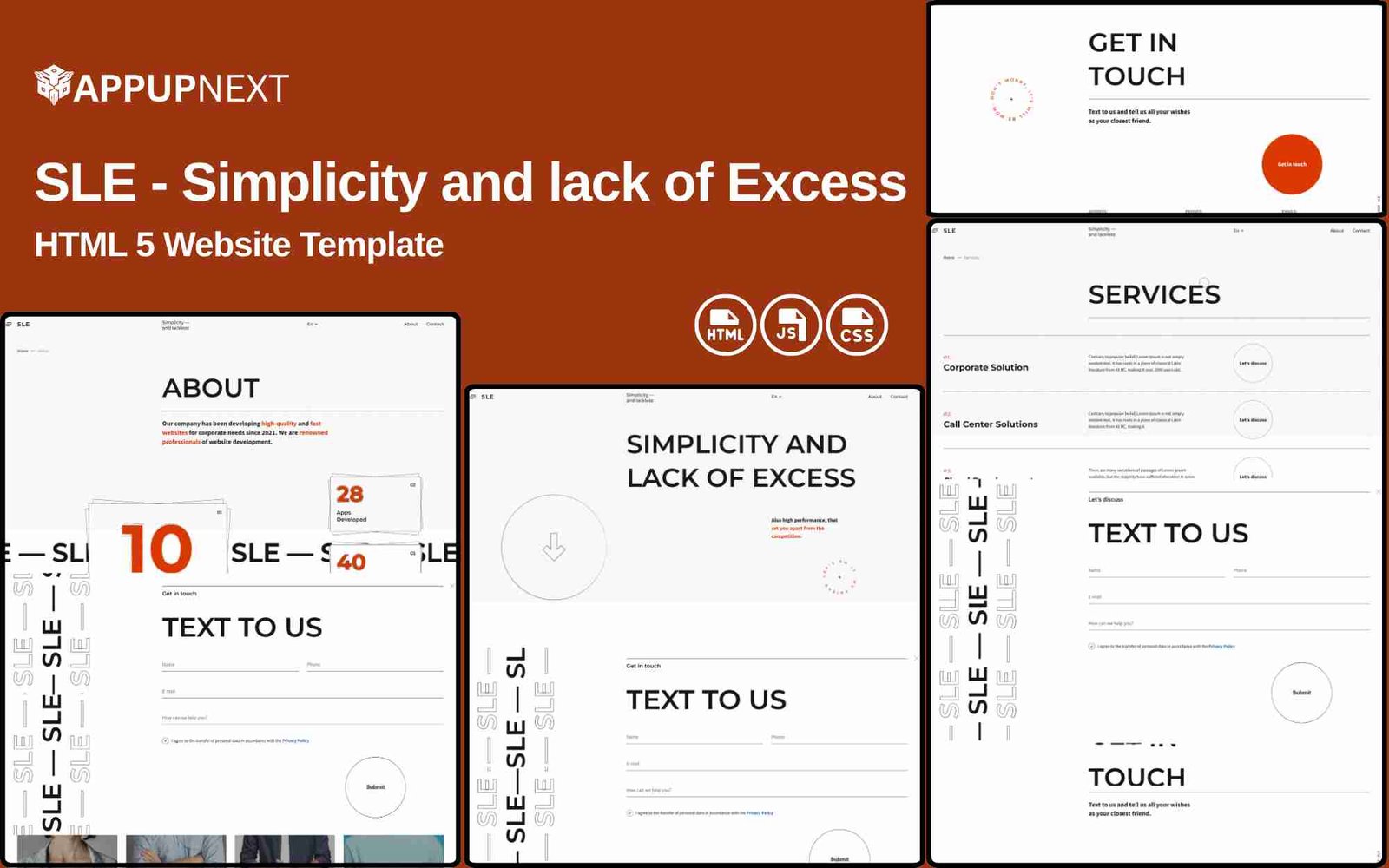 SLE - Simplicity and lack of Excess - HTML 5 Website Template
