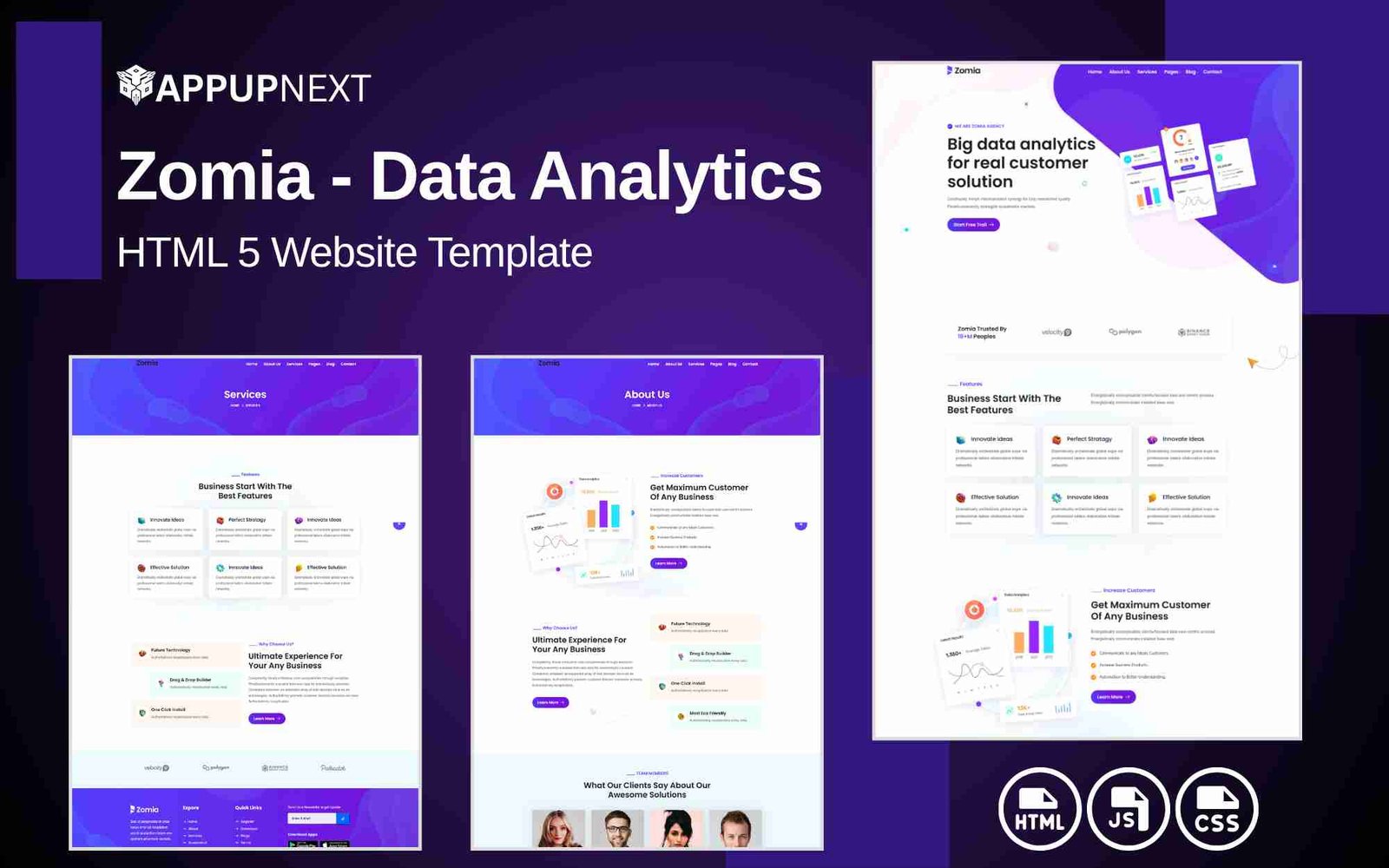 Zomia - Data Analytics - HTML 5 Website Template v1