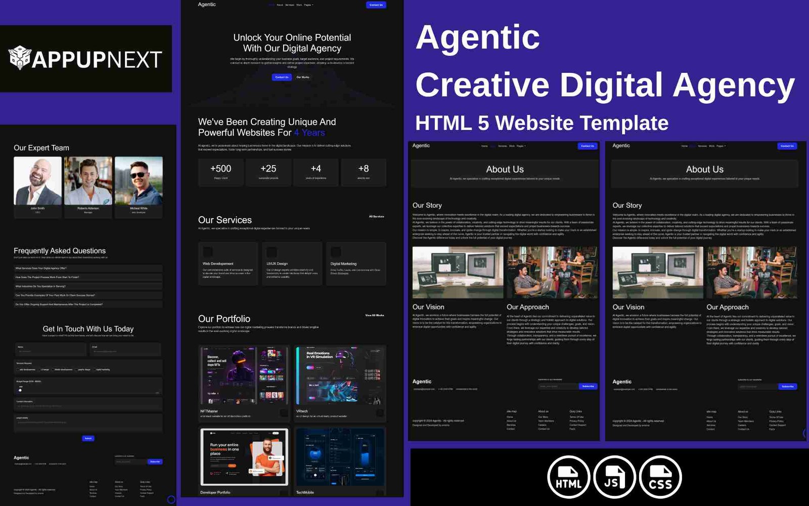 Agentic - Creative Digital Agency - HTML 5 Website Template - v1