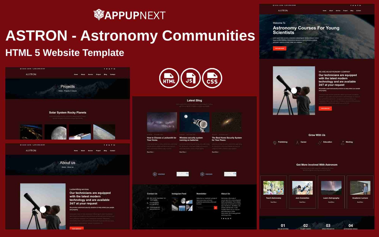 ASTRON - Astronomy Communities - HTML 5 Website Template