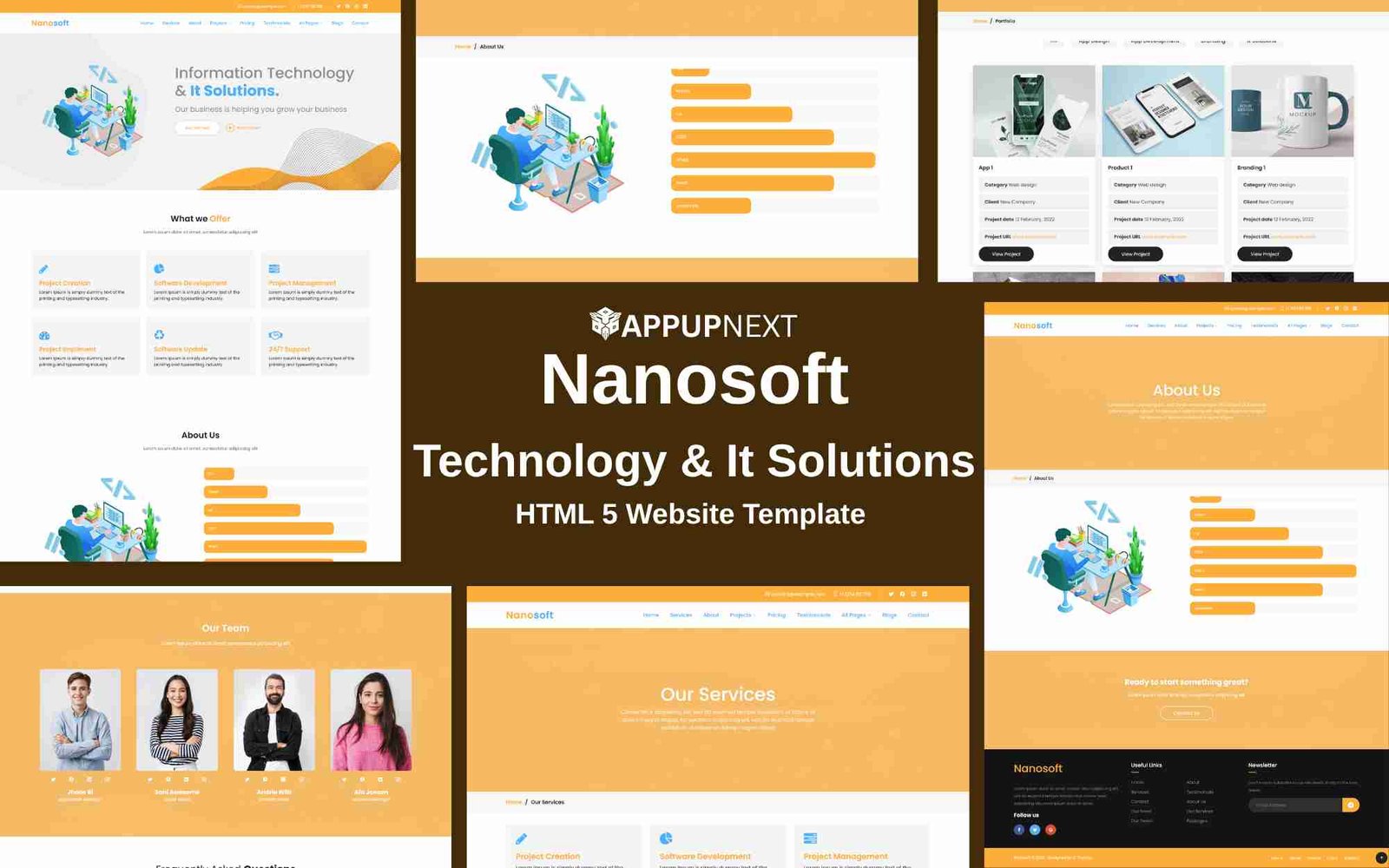 Nanosoft - Technology & It Solutions- HTML 5 Website Template