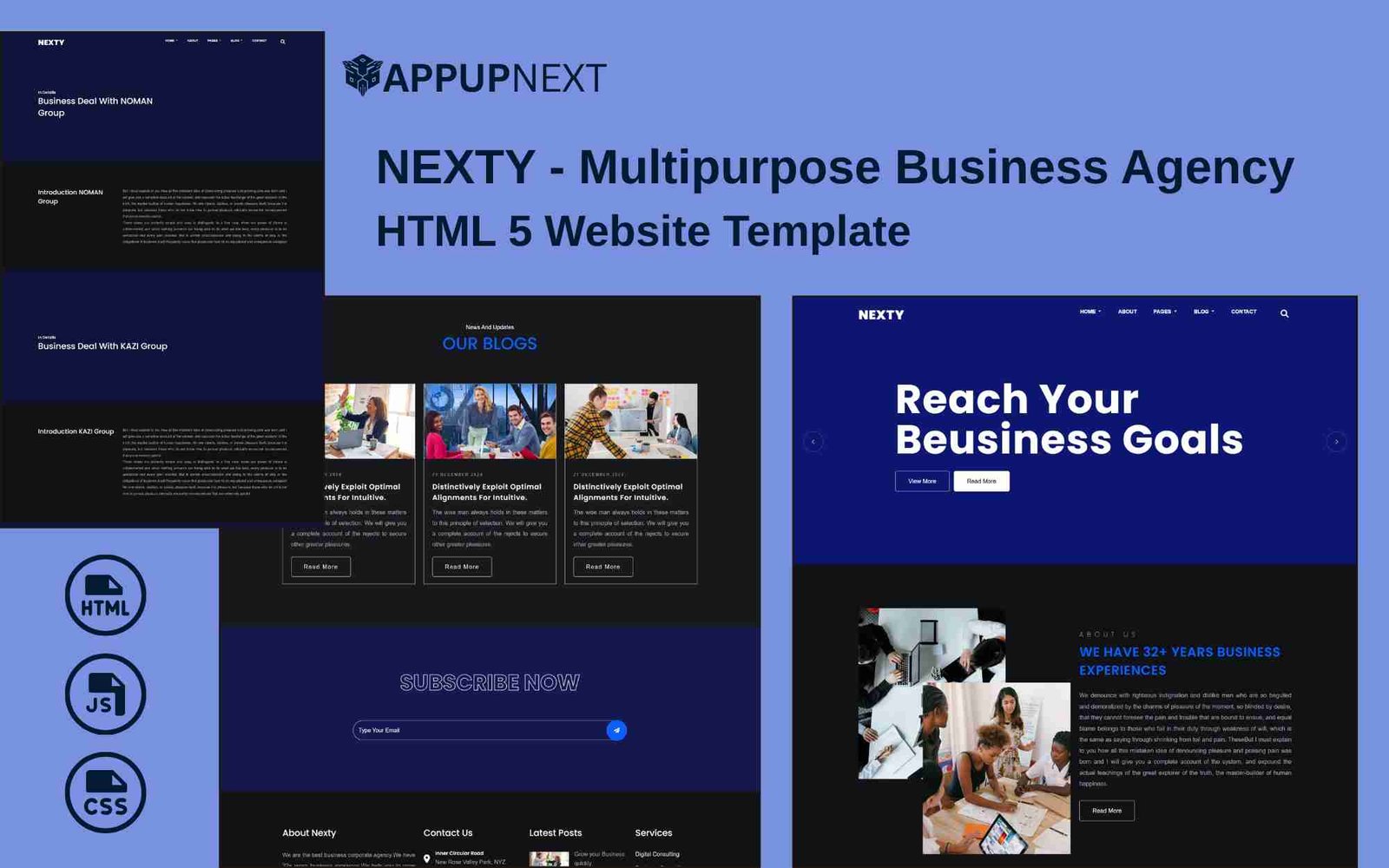 NEXTY - Multipurpose Buniness , Corporate Agency - HTML 5 Website Template - v3