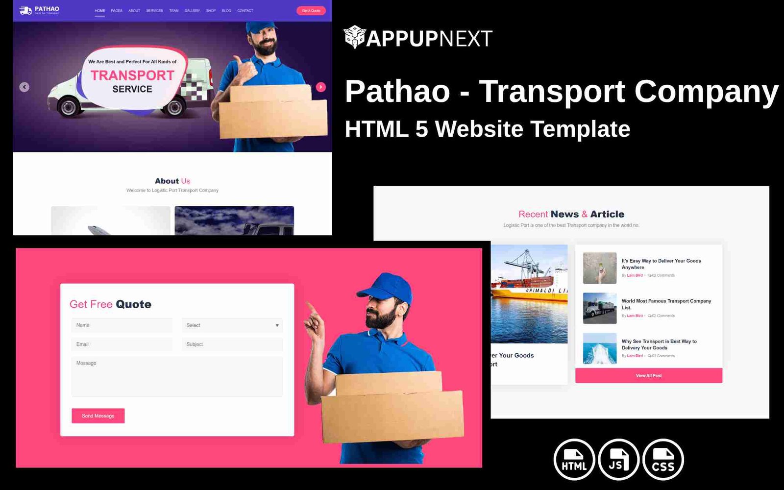 Pathao - Transport Company - HTML 5 Website Template - v1