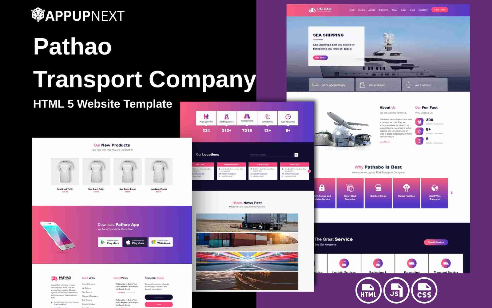 Pathao - Transport Company - HTML 5 Website Template - v3