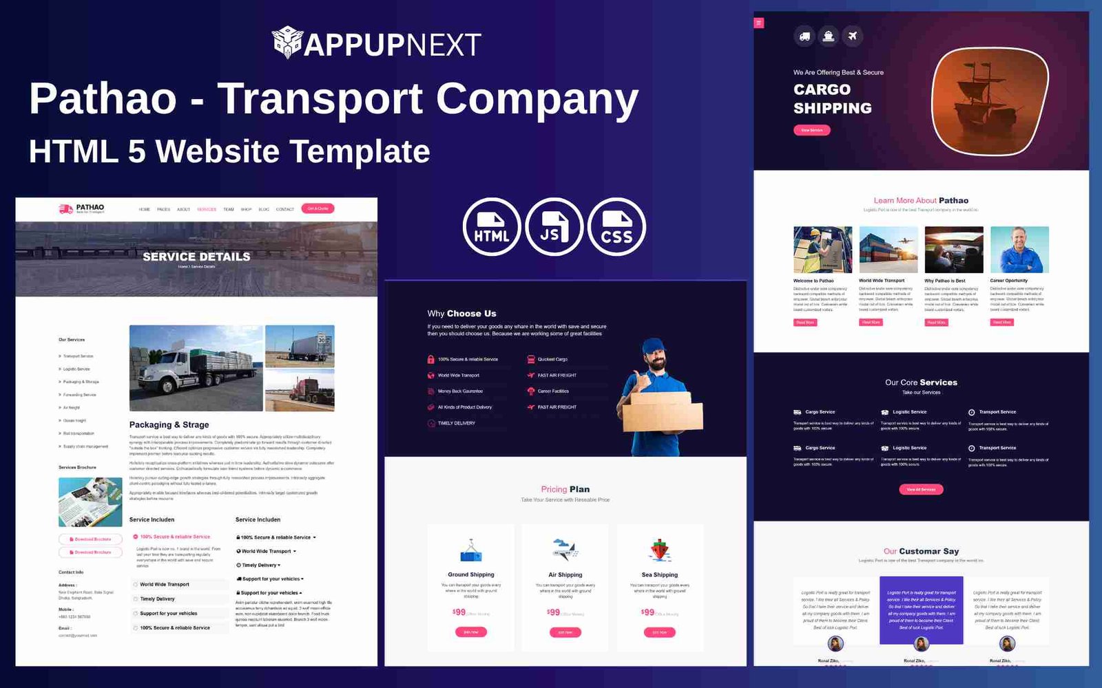 Pathao - Transport Company - HTML 5 Website Template - v8