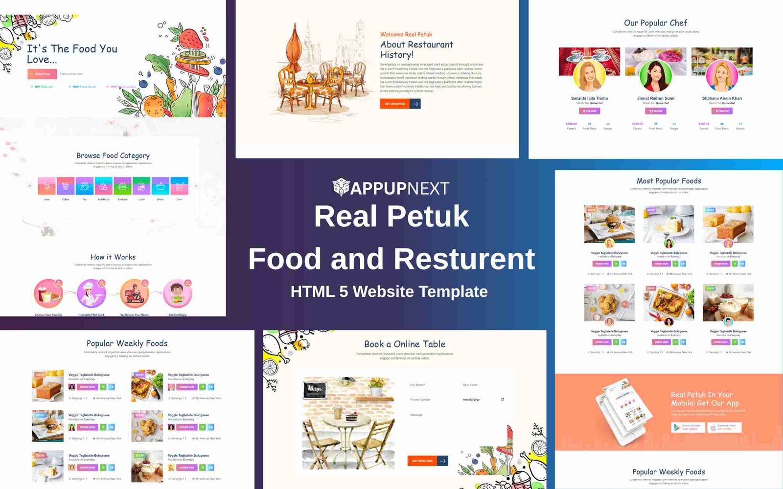 Real Petuk  - Food and Resturent - HTML 5 Website Template - v1