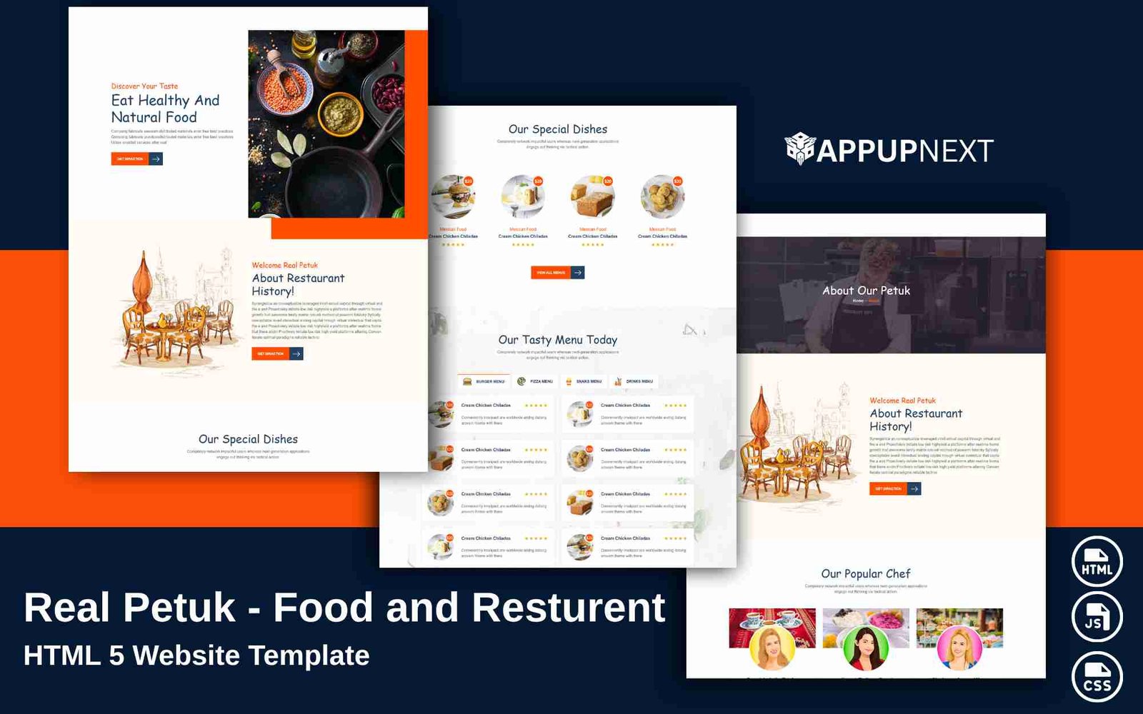 Real Petuk  - Food and Resturent - HTML 5 Website Template - v2