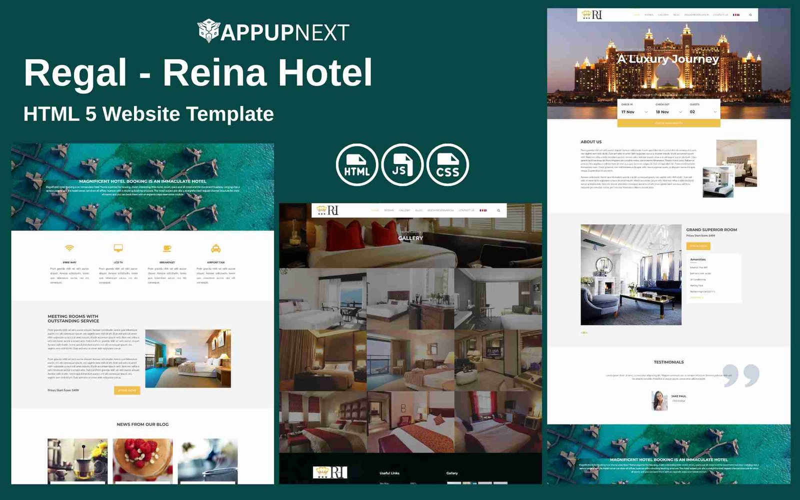 Regal - Reina Hotel - HTML 5 Website Template - v1
