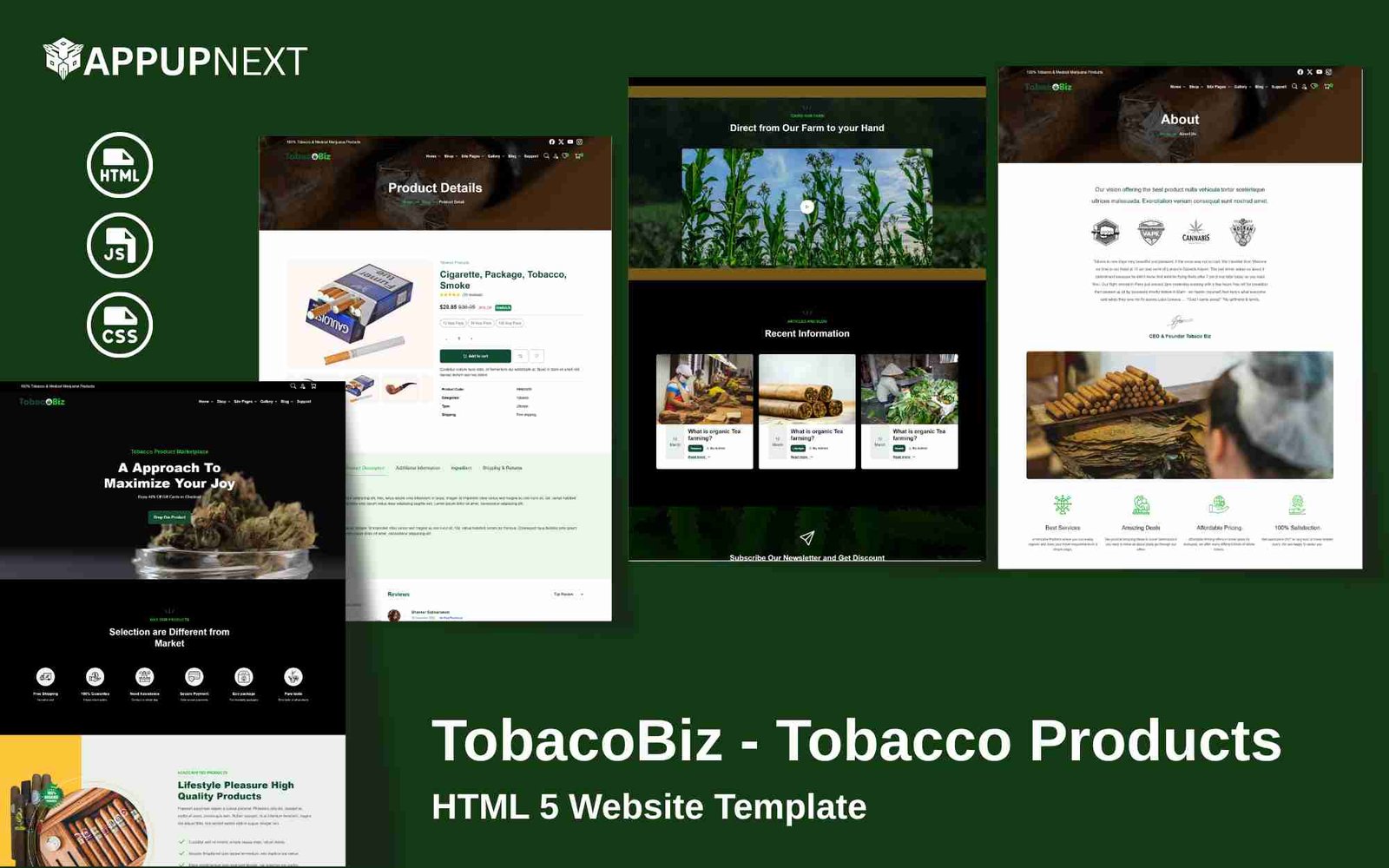 TobacoBiz - Tobacco Products - HTML 5 Website Template - v3