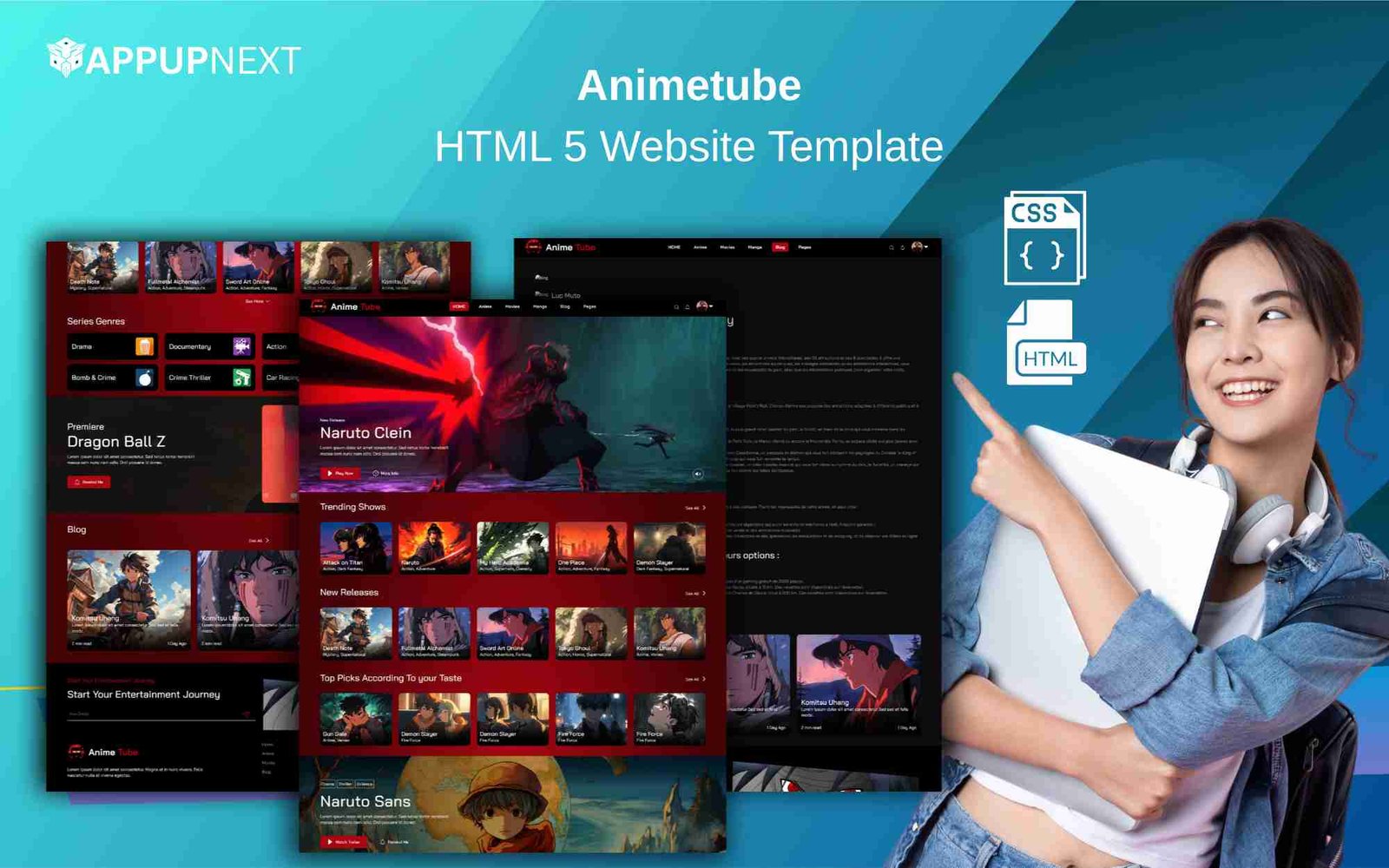 Animetube - HTML 5 Website Template