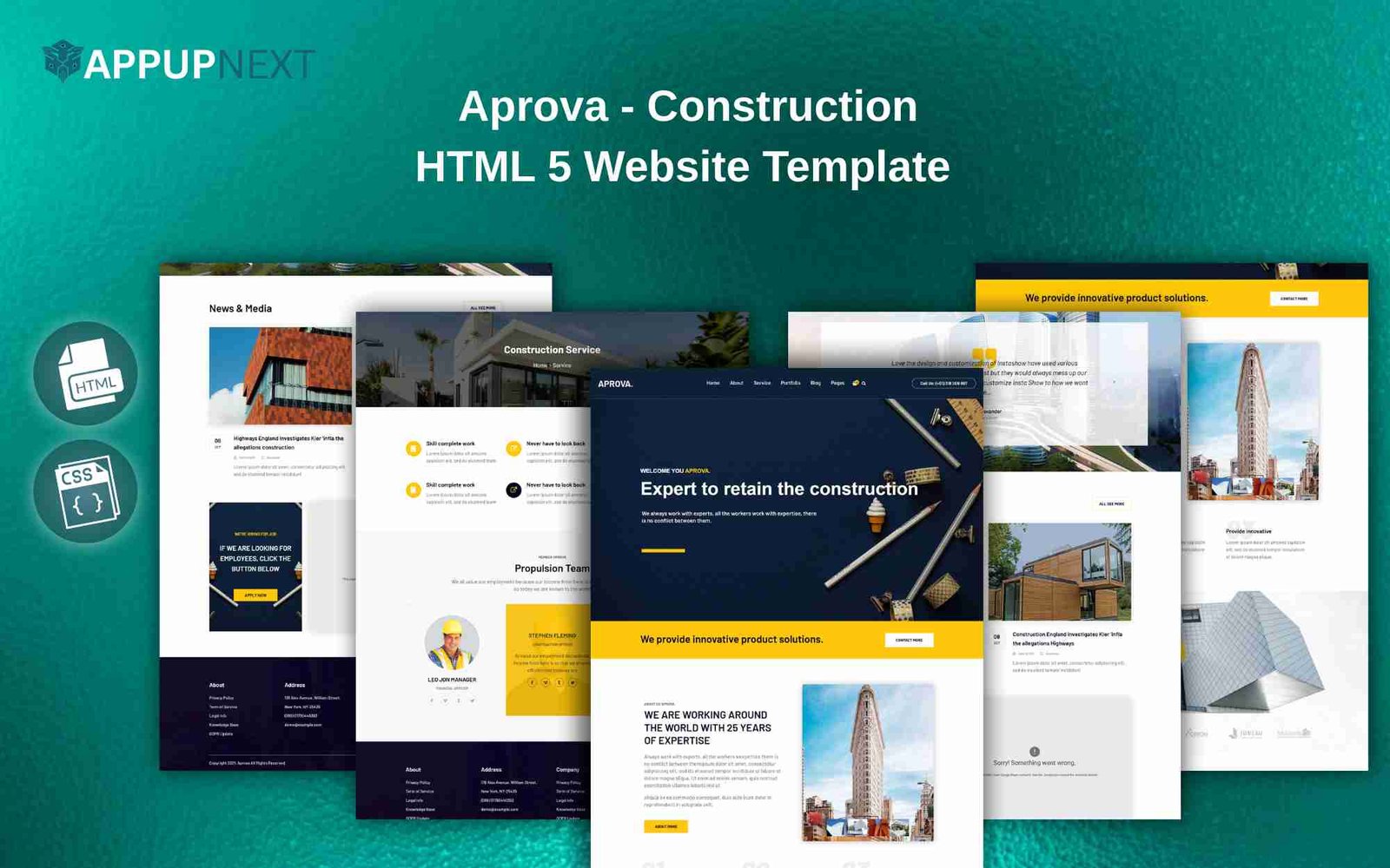 Aprova - Construction - HTML 5 Website Template