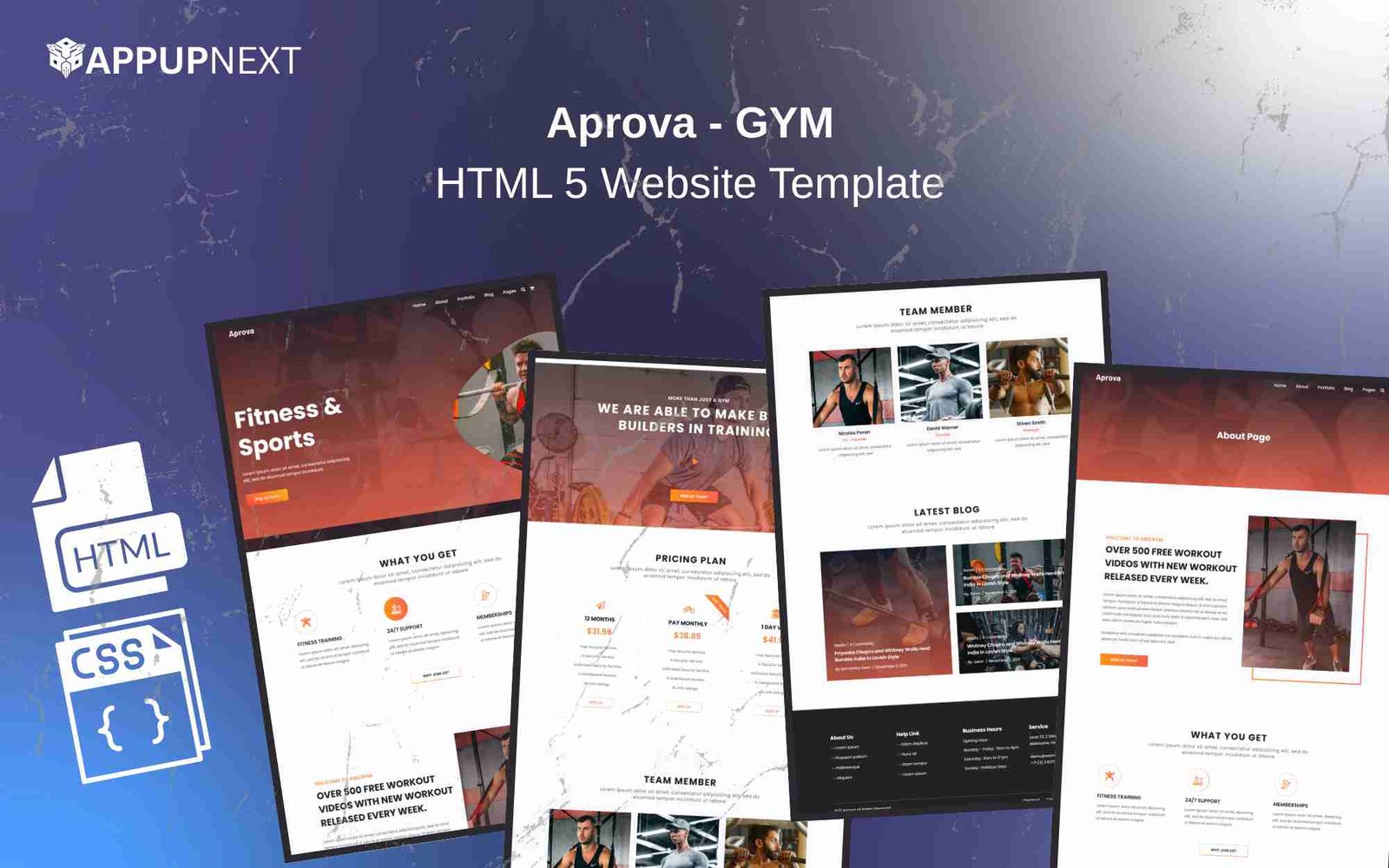 Aprova - GYM - HTML 5 Website Template
