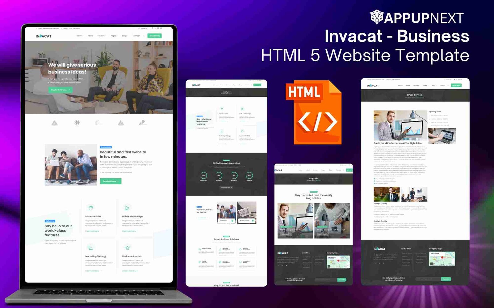 Invacat - Business - HTML 5 Website Template - v1
