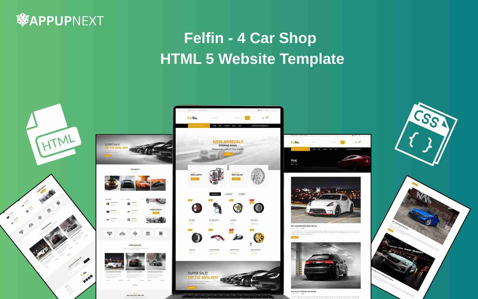 Felfin - Car Shop - HTML 5 Website Template - v4