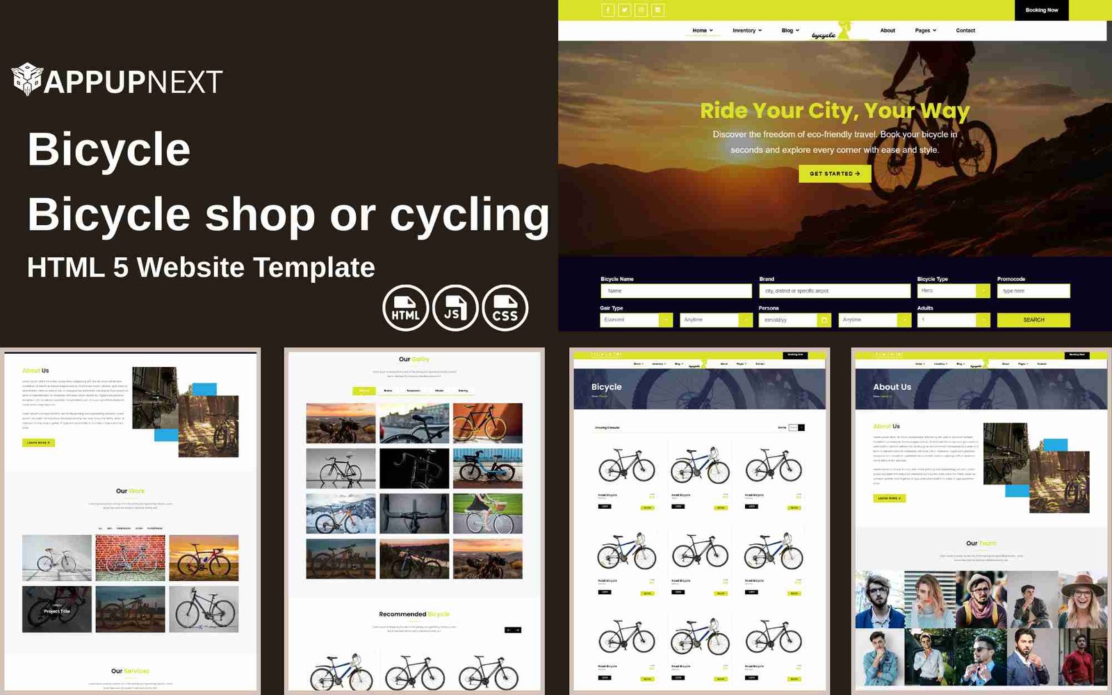Bicycle - BIcycle shop or cycling eCommerce - HTML 5 Website Template - v1