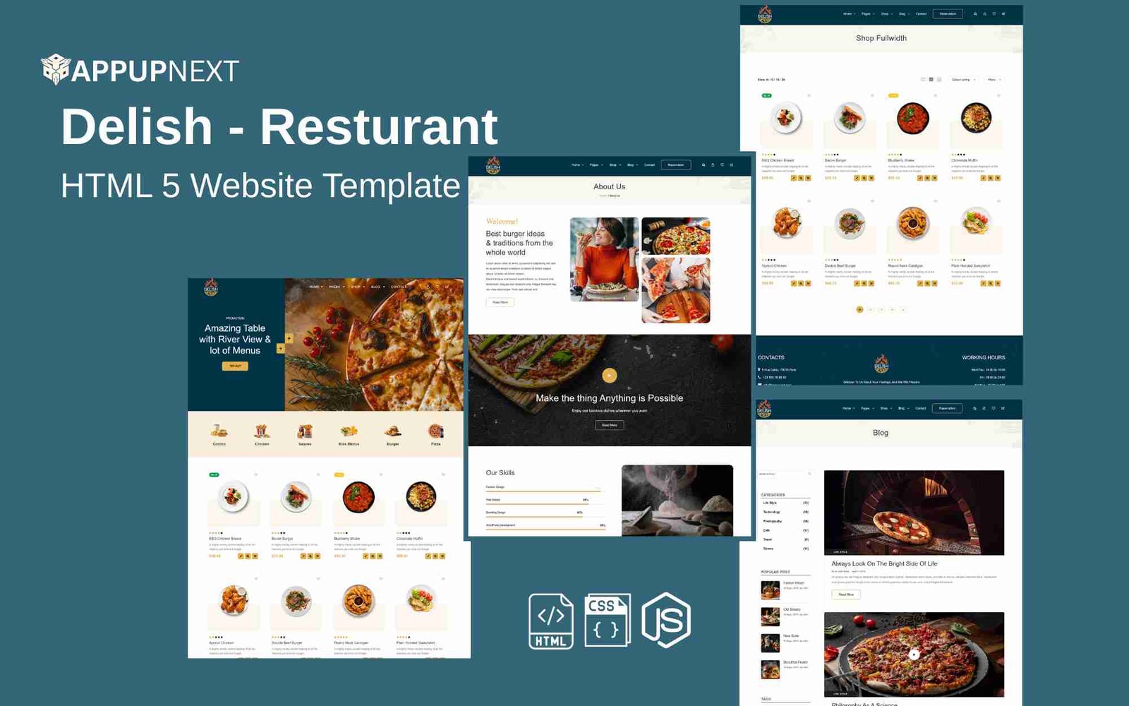 Delish - Resturant - HTML 5 Website Template - v2