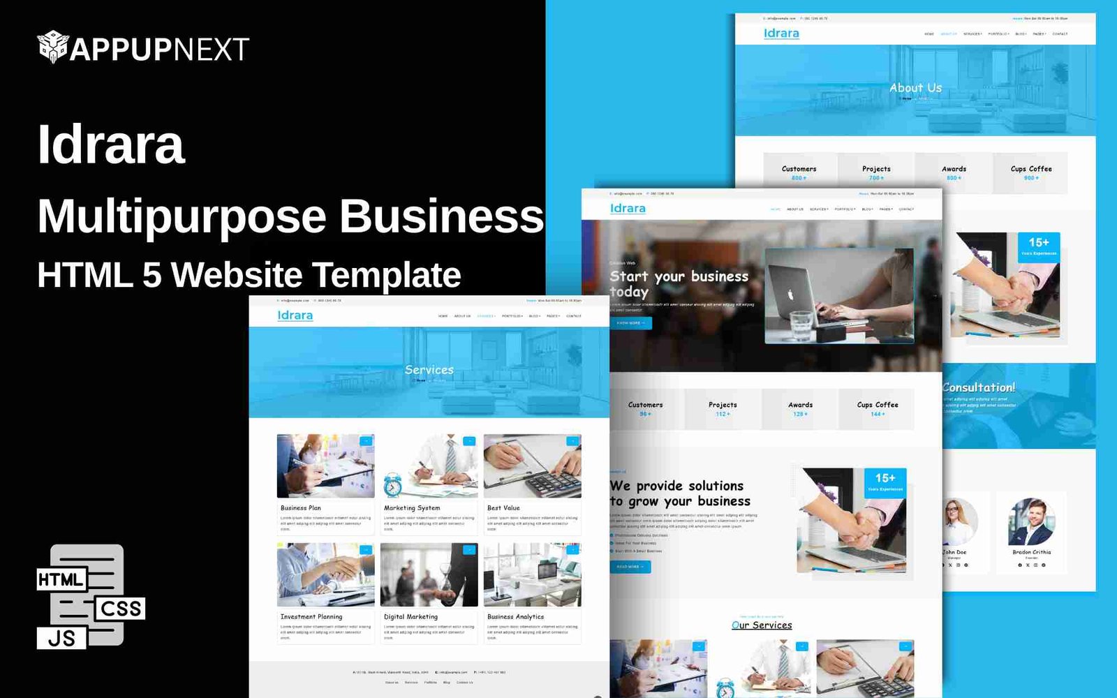 Idrara - Multipurpose Business -  HTML 5 Website Template - v2