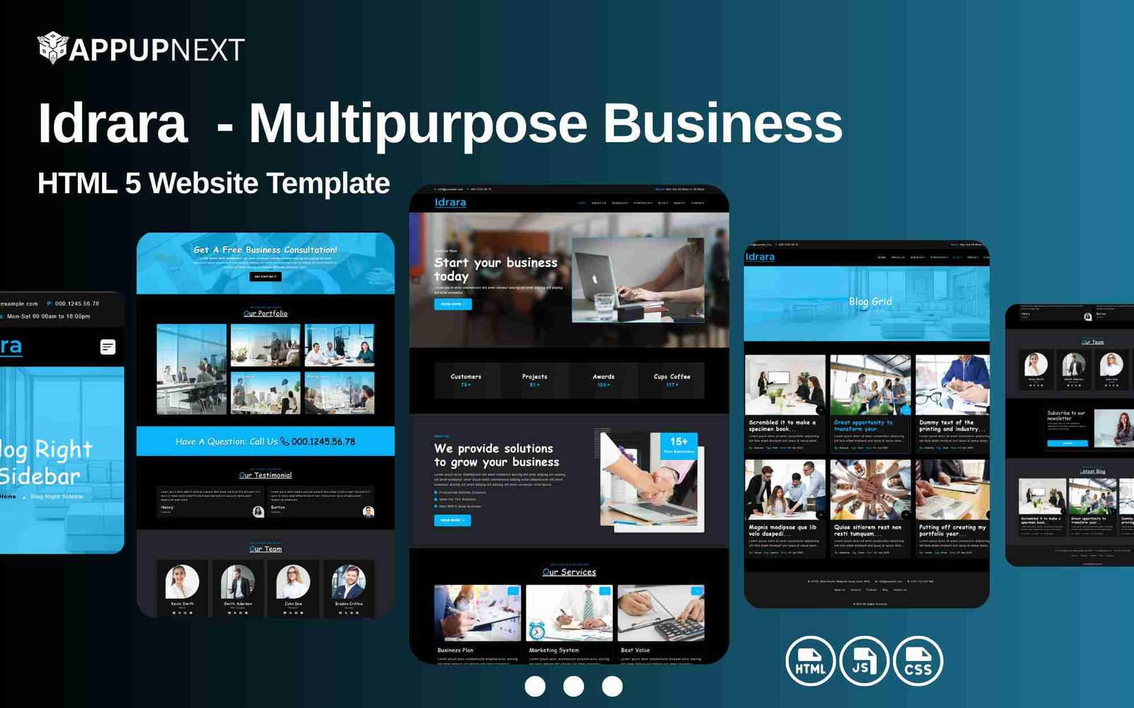 Idrara - Multipurpose Business -  HTML 5 Website Template - v3