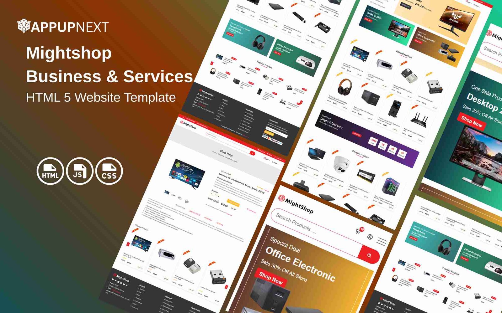 Mightshop - Business & Services - HTML 5 Website Template -  v4