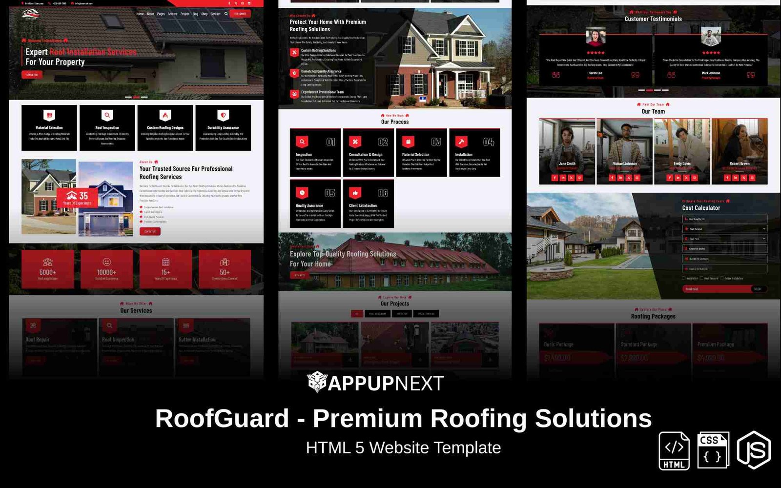 RoofGuard - Premium Roofing Solutions - HTML 5 Website Template