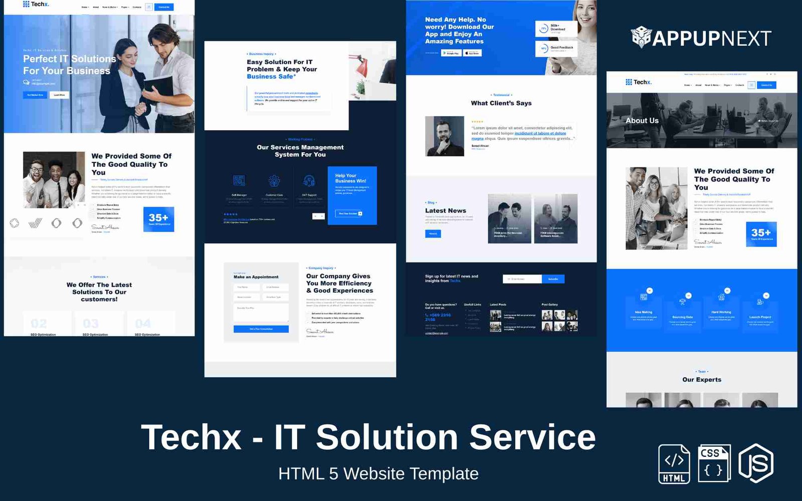 Techx - IT Solution Service  - HTML 5 Website Template - v1