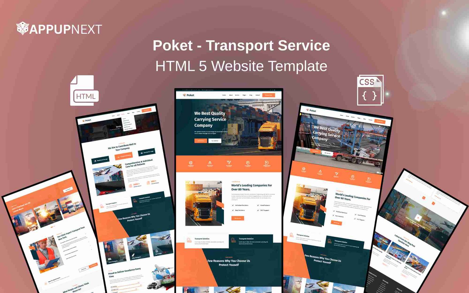 Poket - Transport Service - HTML 5 Website Template