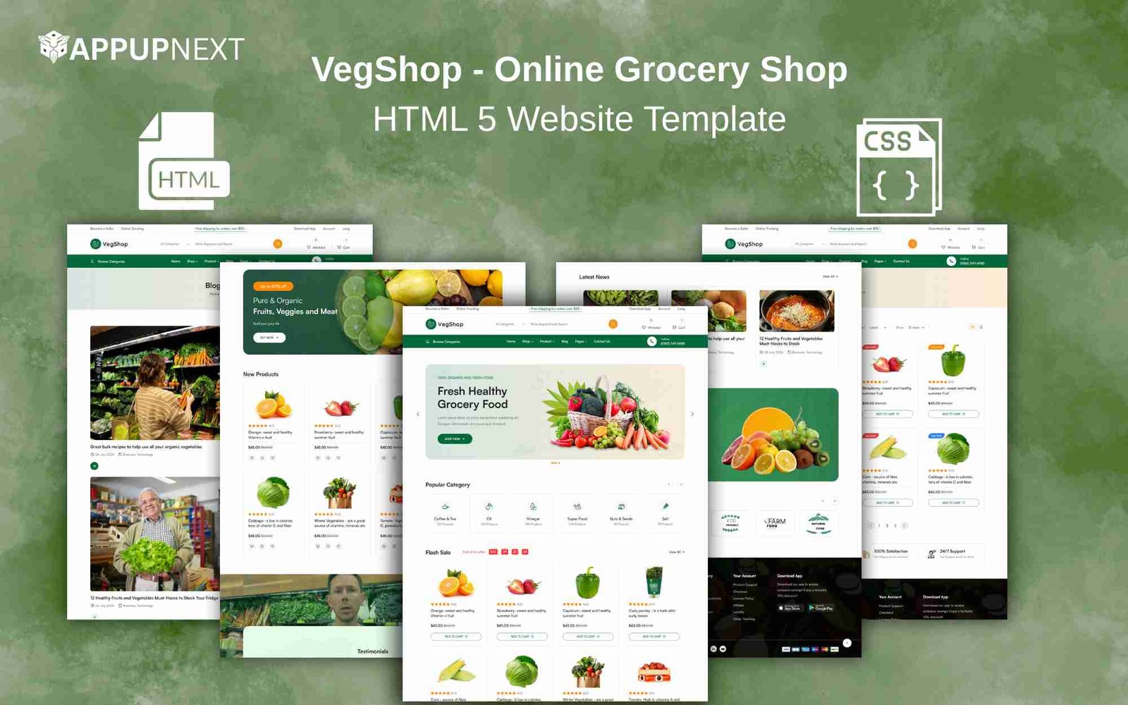VegShop - Online Grocery Shop - HTML 5 Website Template