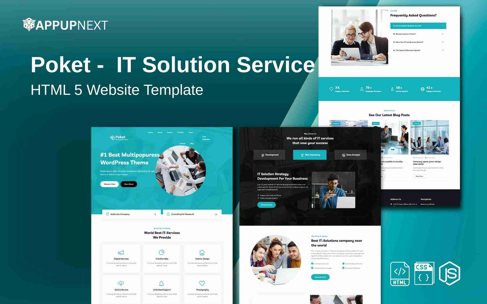 Poket - IT Solution Service - HTML 5 Website Template - v3