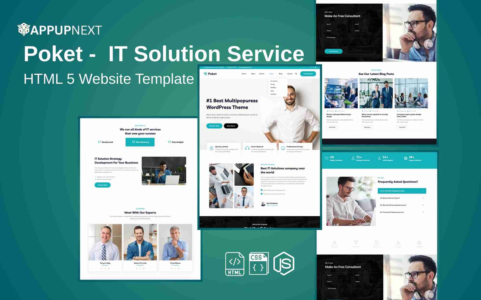 Poket - IT Solution Service - HTML 5 Website Template - v4