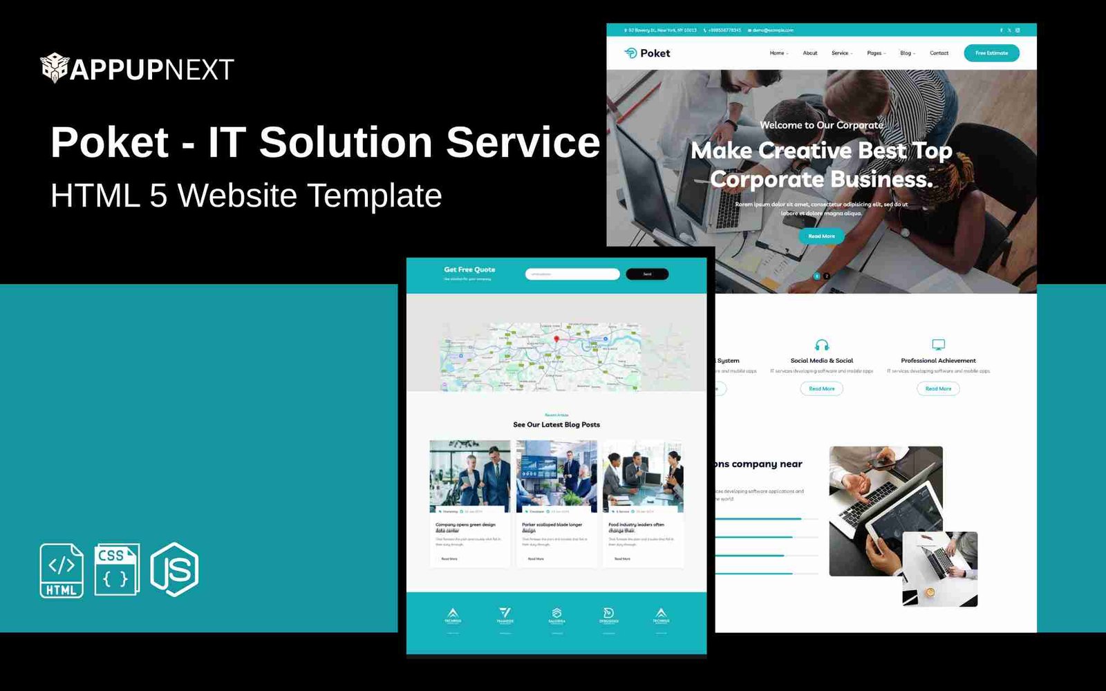 Poket - IT Solution Service - HTML 5 Website Template - v10