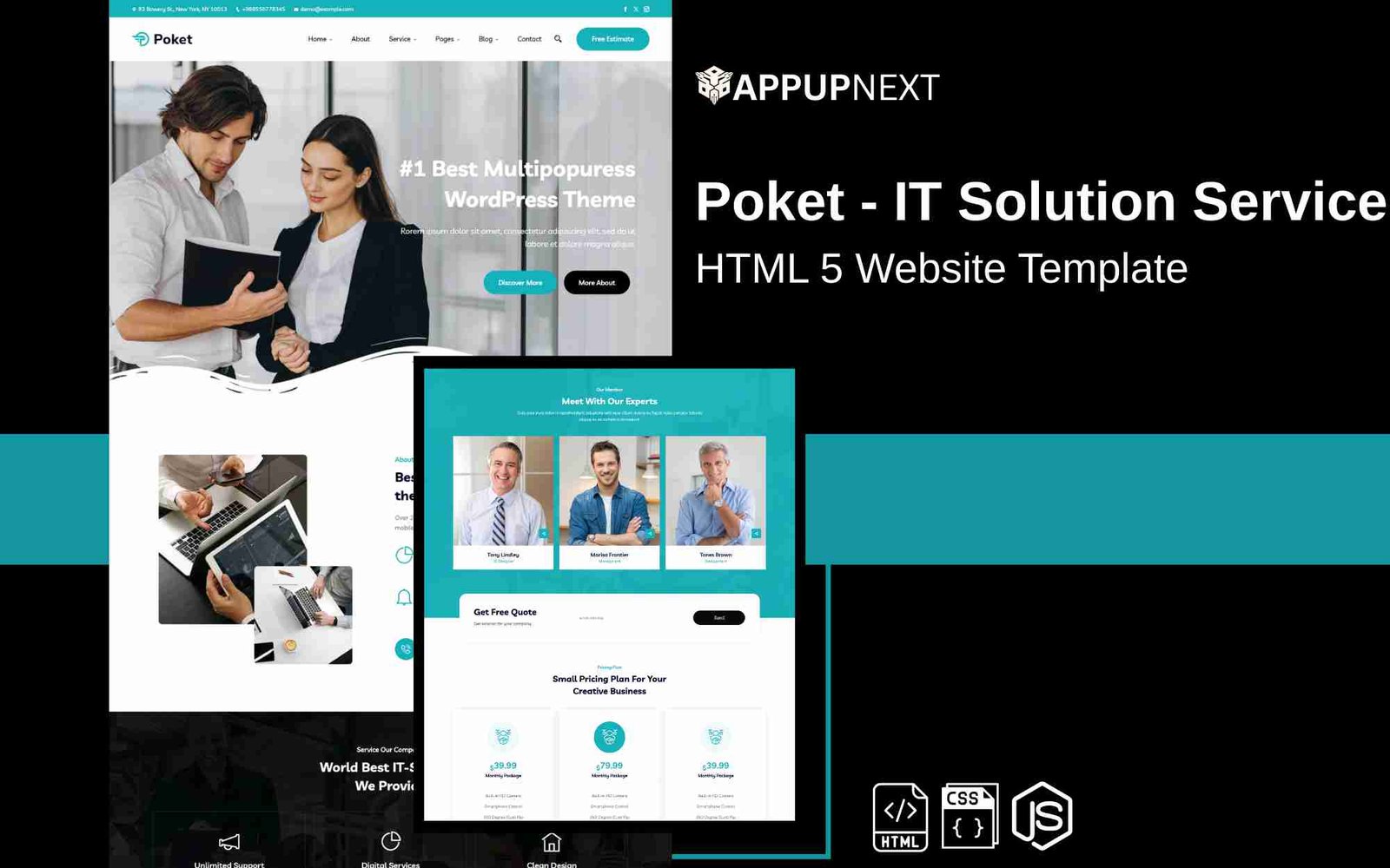 Poket - IT Solution Service - HTML 5 Website Template - v11