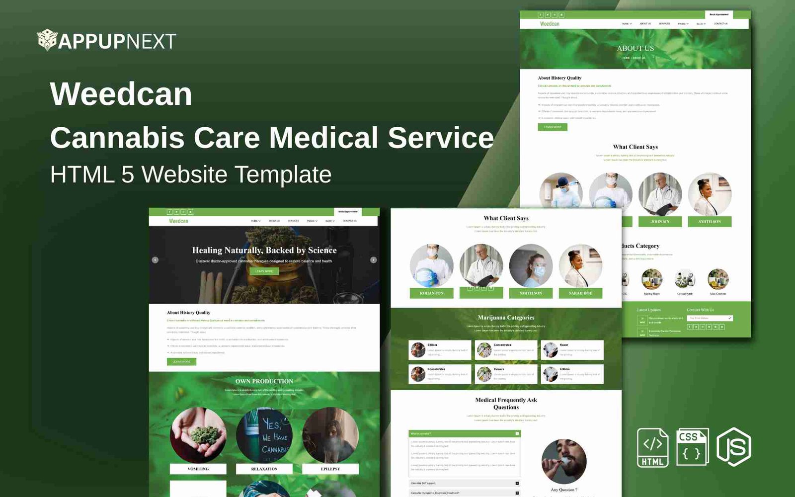 Weedcan - Cannabis Care Medical Service - HTML 5 Website Template - v1