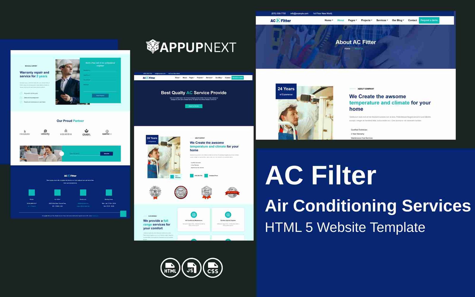 AC Filter - Air Conditioning Services - HTML 5 Website Template