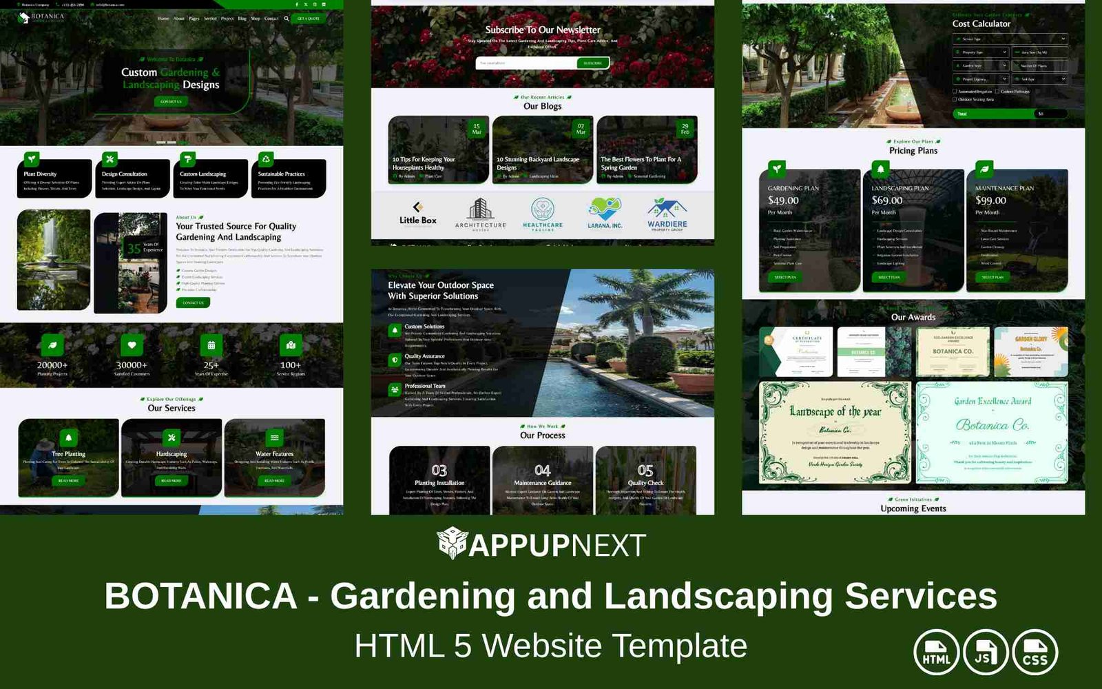 BOTANICA - Gardening and Landscaping Services- HTML 5 Website Template