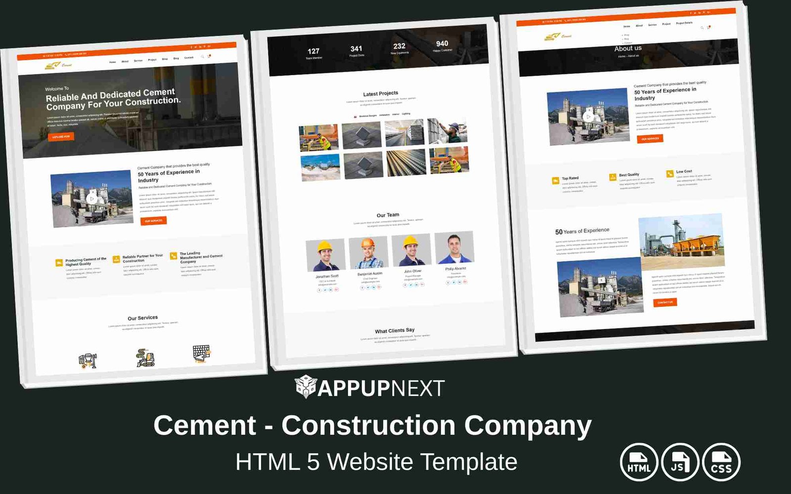 Cement - Construction Company - HTML 5 Website Template