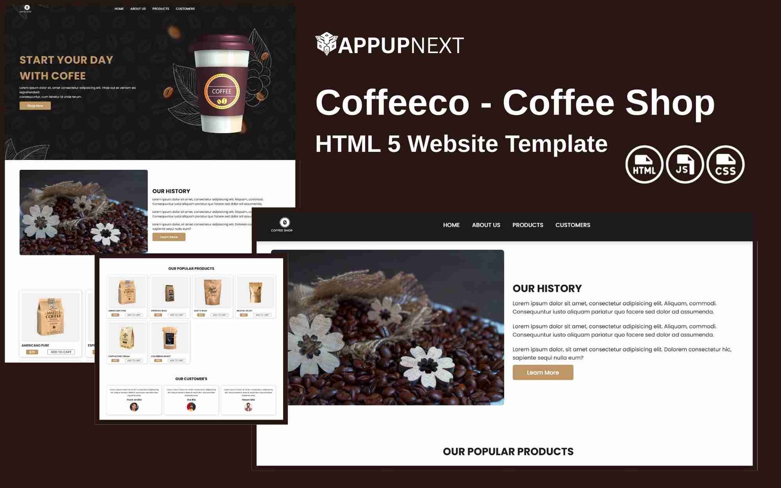 Coffeeco - Coffee Shop  - HTML 5 Website Template