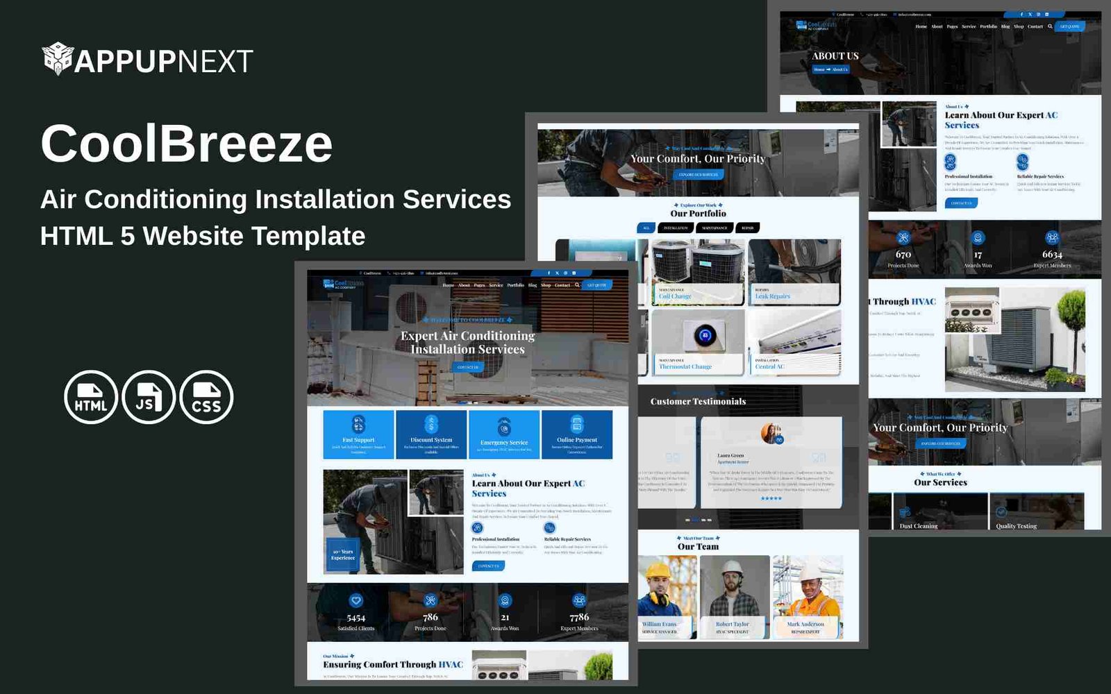 CoolBreeze - Air Conditioning Installation Services -  HTML 5 Website Template