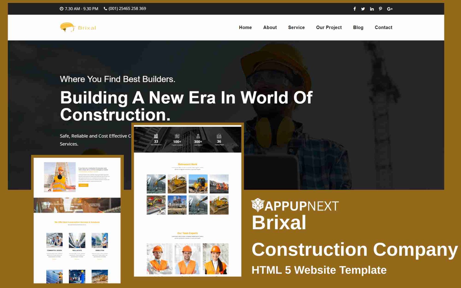 Brixal - Construction Company - HTML 5 Website Template