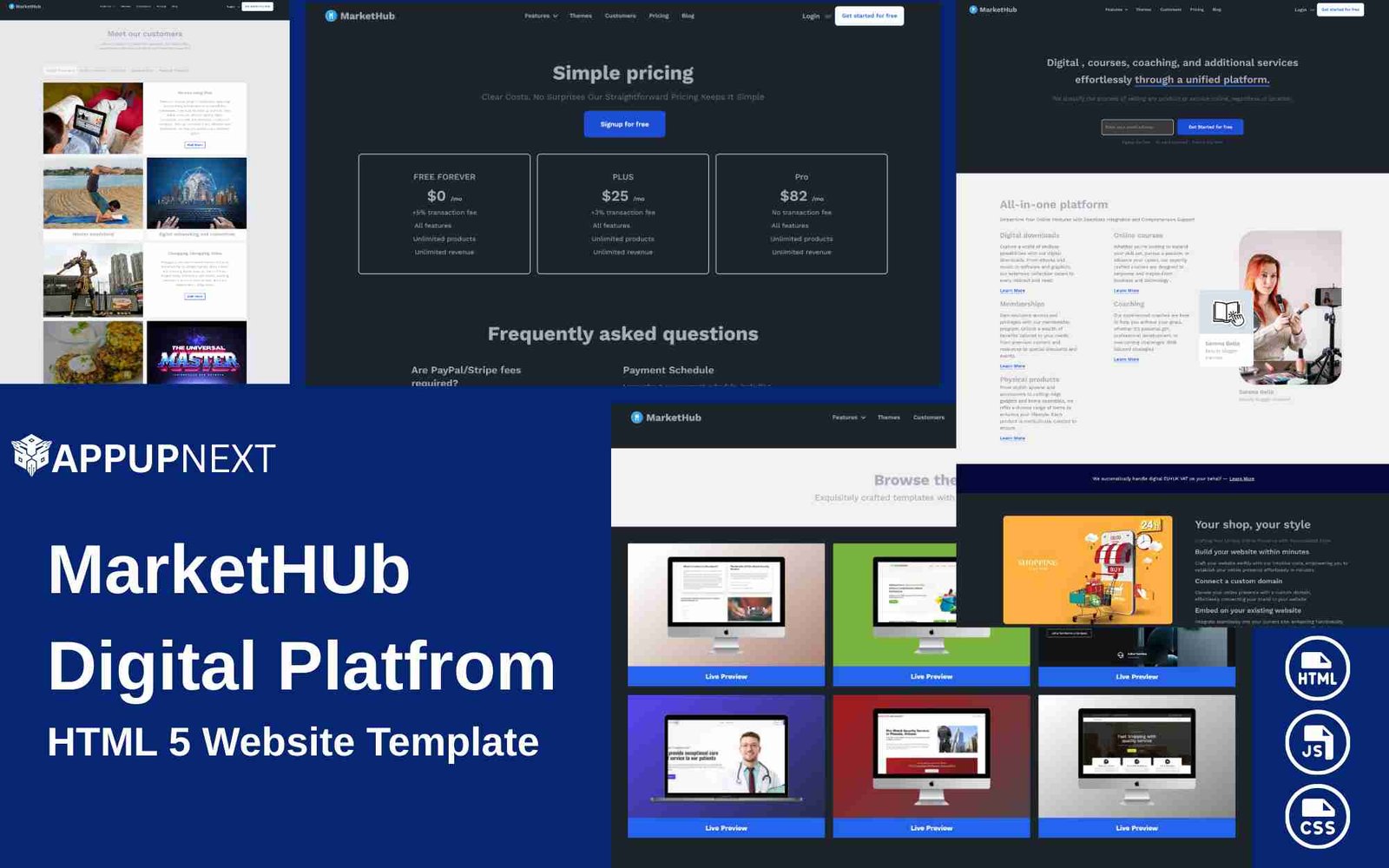 MarketHUb - Digital Platfrom - HTML 5 Website Template - v1