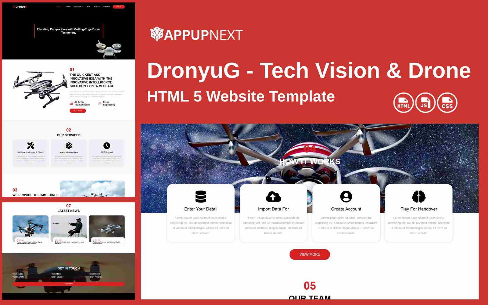 DronyuG - Tech Vision & Drone - HTML 5 Website Template - v1