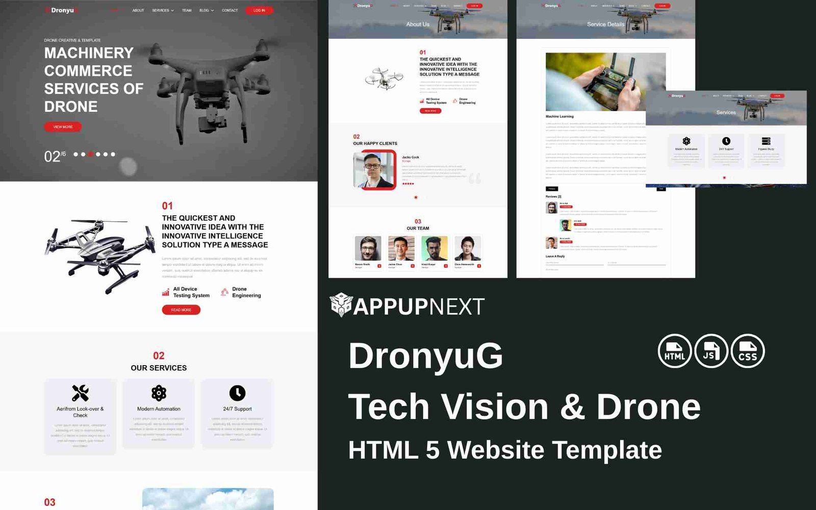 DronyuG - Tech Vision & Drone - HTML 5 Website Template - v2