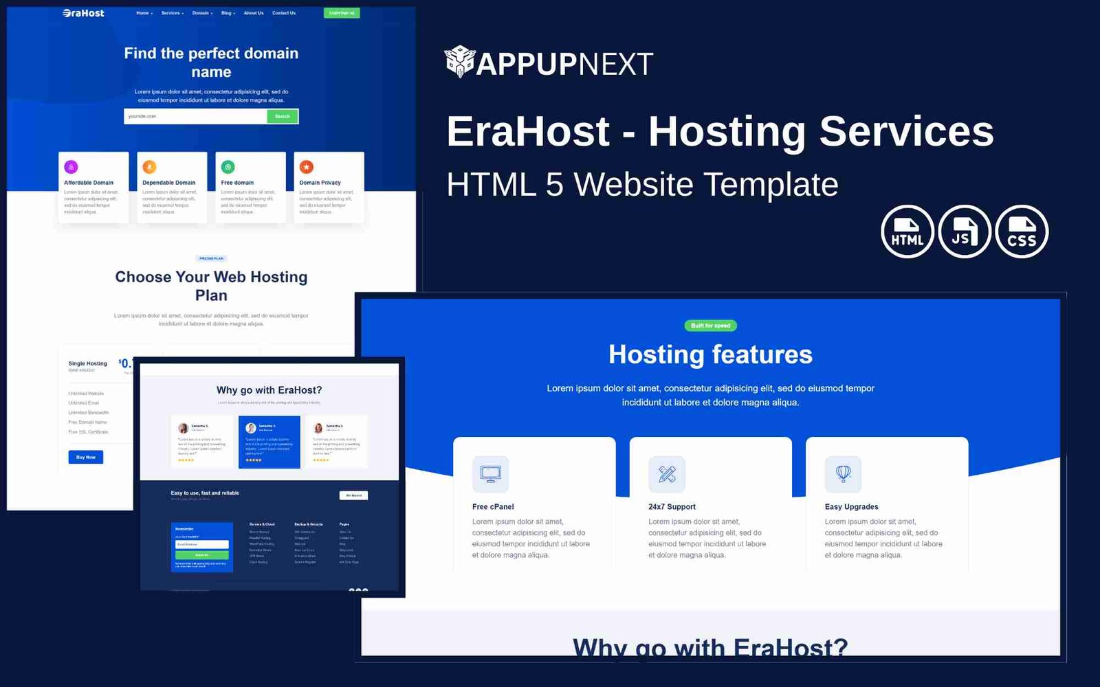 EraHost - Hosting Services - HTML 5 Website Template - v2