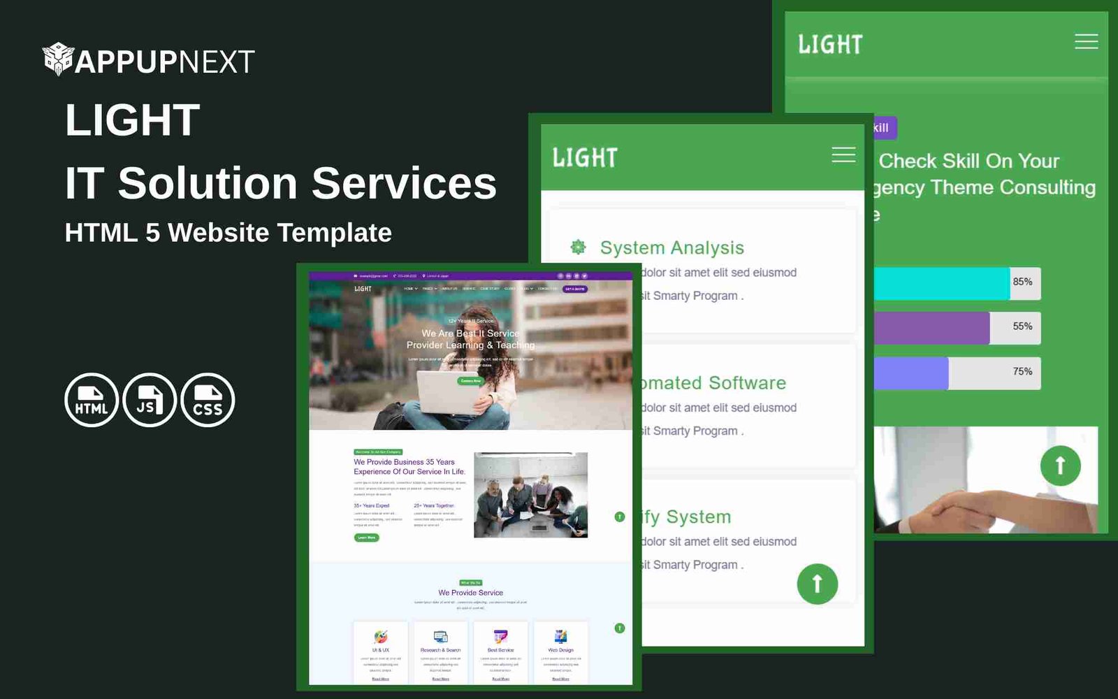 LIGHT - IT Solution Services - HTML 5 Website Template - v7