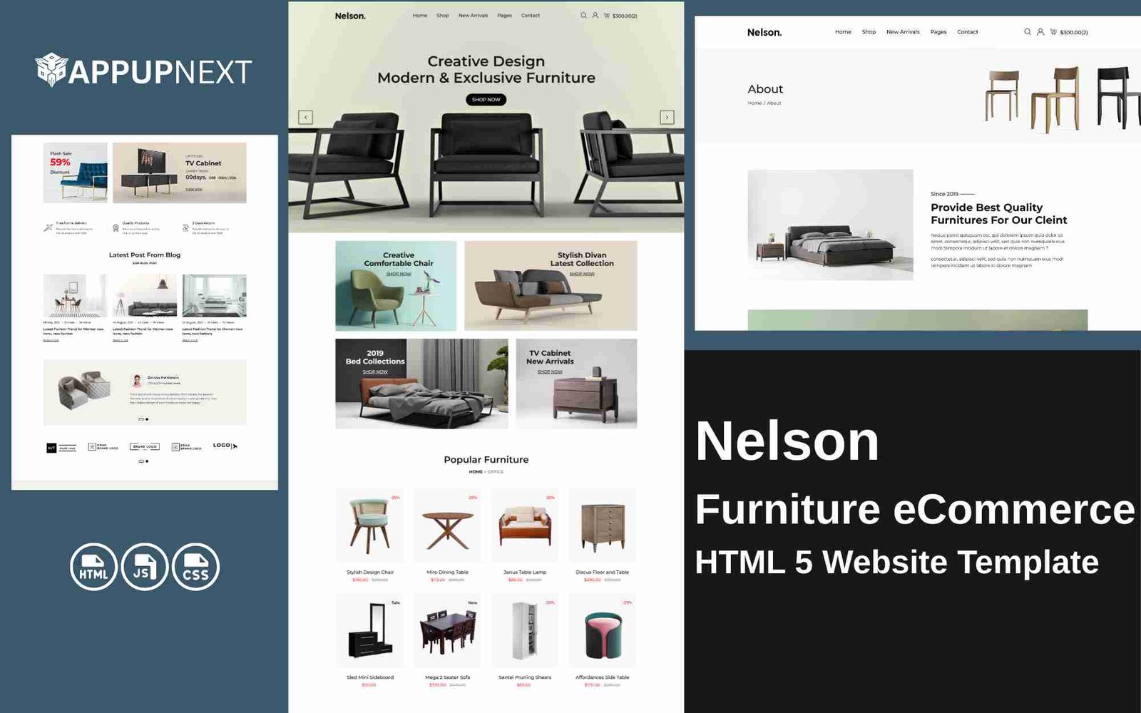 Nelson - Furniture eCommerce - HTML 5 Website Template - v2