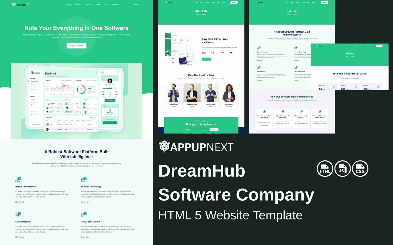DreamHub  - Software Company - HTML 5 Website Template